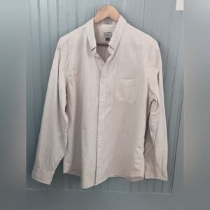 J.  Crew Men's Beige Button-Up Shirt | Secret Wash | Slim Stretch | XL